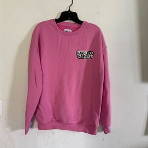 Harmless Harvest Pink Soft Crewneck Sweatshirt, Size Medium